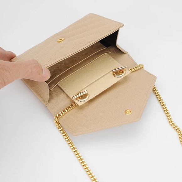 organizer handbag insert of 3 with Golden chain Crossbody bag Kirigami Pochette